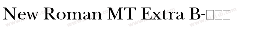 New Roman MT Extra B字体转换